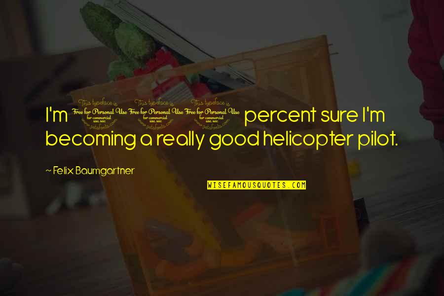 Harshest Cigarettes Quotes By Felix Baumgartner: I'm 100 percent sure I'm becoming a really