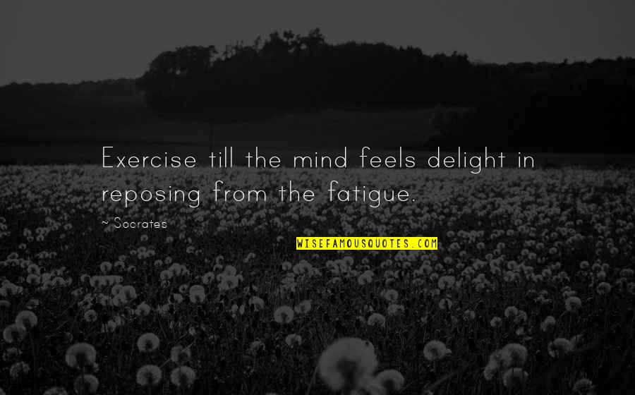 Harsimran Quotes By Socrates: Exercise till the mind feels delight in reposing