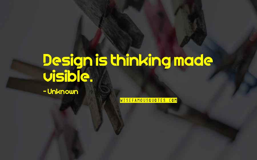 Harsono Quotes By Unknown: Design is thinking made visible.