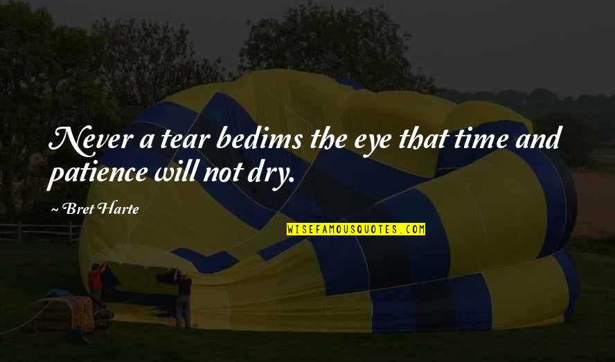 Harte Quotes By Bret Harte: Never a tear bedims the eye that time