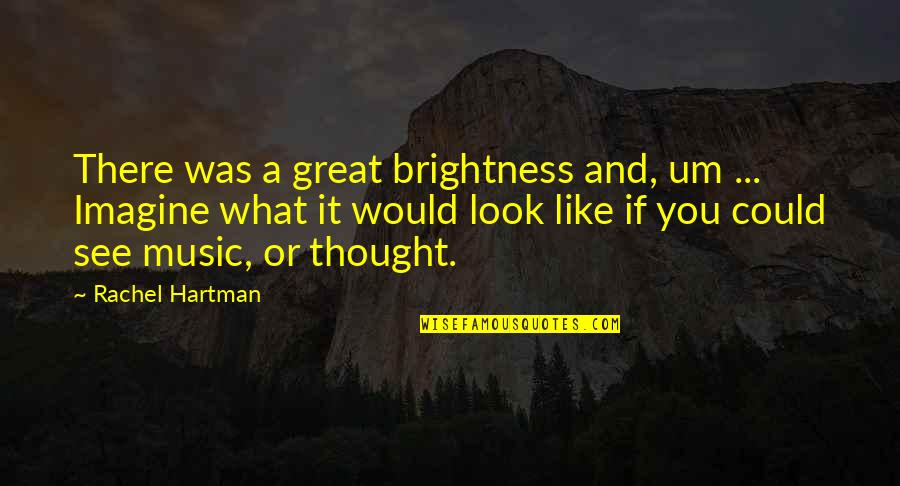 Hartman's Quotes By Rachel Hartman: There was a great brightness and, um ...