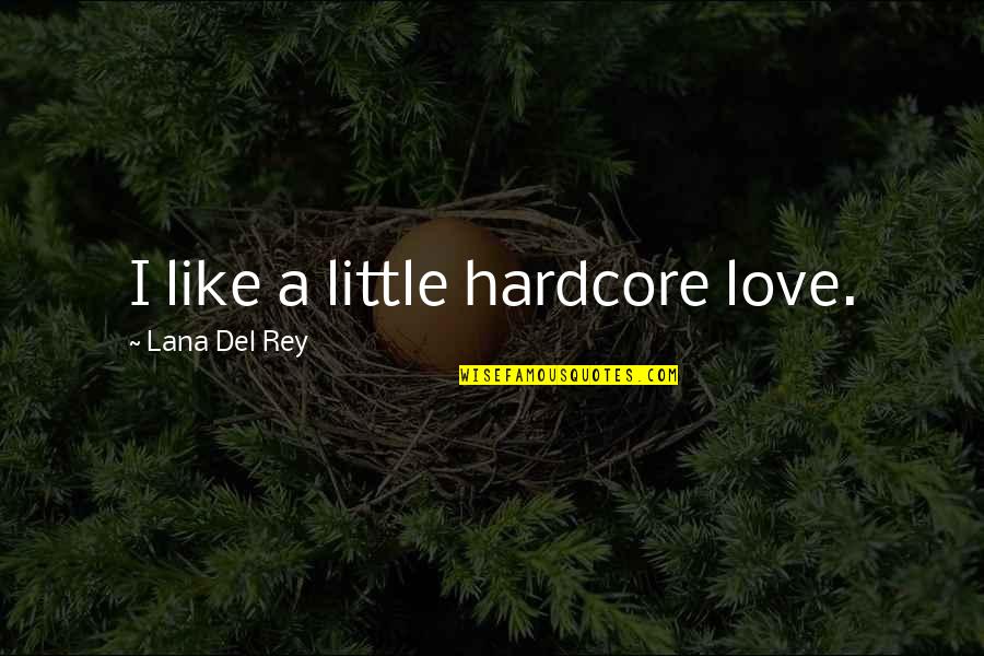 Harvan Rentals Quotes By Lana Del Rey: I like a little hardcore love.
