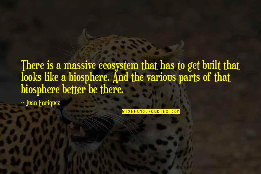 Has To Get Better Quotes By Juan Enriquez: There is a massive ecosystem that has to