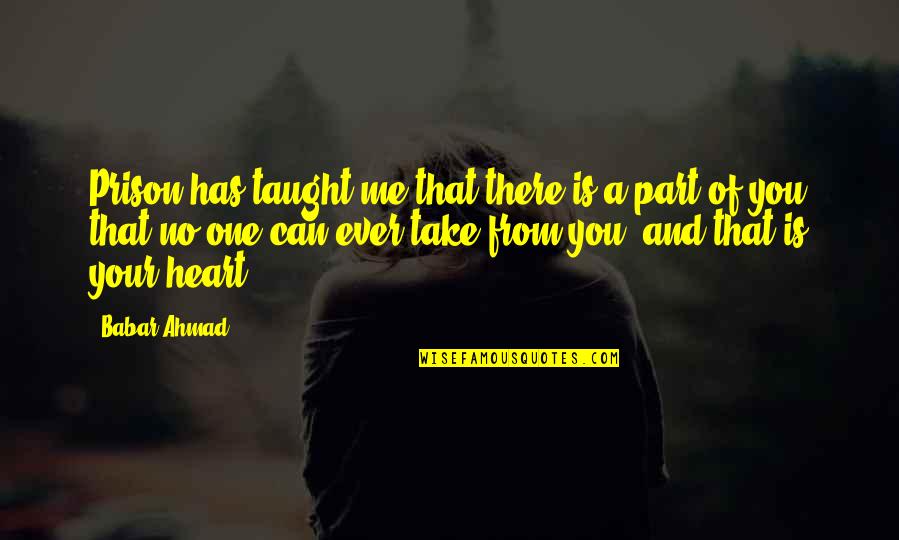 Has Your Heart Quotes By Babar Ahmad: Prison has taught me that there is a Has Your Heart Quotes By Babar Ahmad: Prison has taught me that there is a