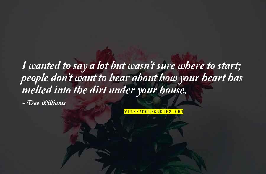 Has Your Heart Quotes By Dee Williams: I wanted to say a lot but wasn't Has Your Heart Quotes By Dee Williams: I wanted to say a lot but wasn't