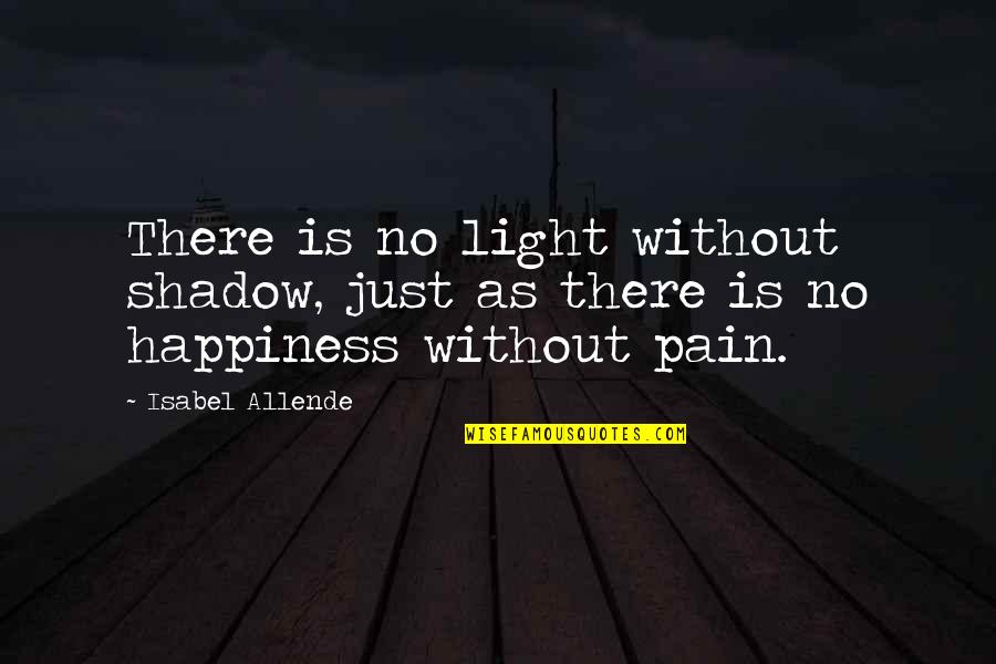 Hasaki Quotes By Isabel Allende: There is no light without shadow, just as