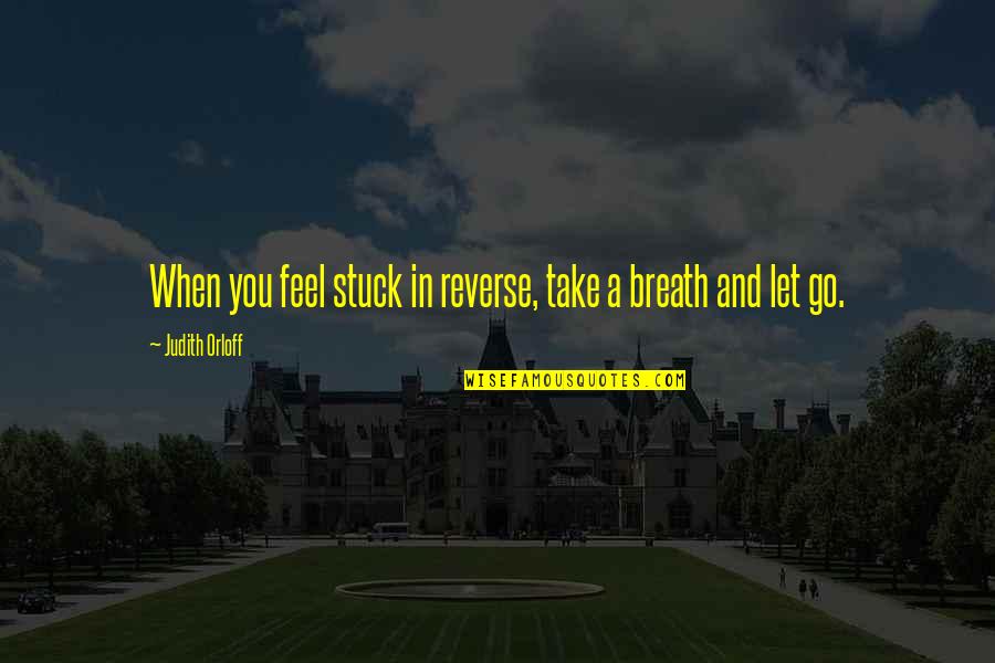 Hasidic Wisdom Quotes By Judith Orloff: When you feel stuck in reverse, take a