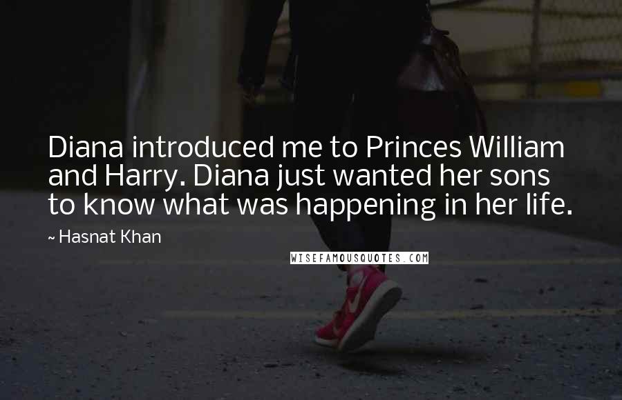 Hasnat Khan quotes: Diana introduced me to Princes William and Harry. Diana just wanted her sons to know what was happening in her life.