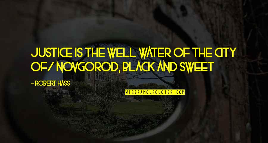 Hass Quotes By Robert Hass: Justice is the well water of the city