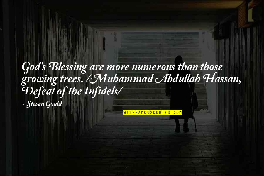 Hassan Quotes By Steven Gould: God's Blessing are more numerous than those growing Hassan Quotes By Steven Gould: God's Blessing are more numerous than those growing