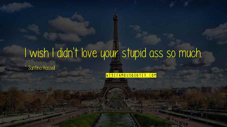 Hassell Quotes By Santino Hassell: I wish I didn't love your stupid ass