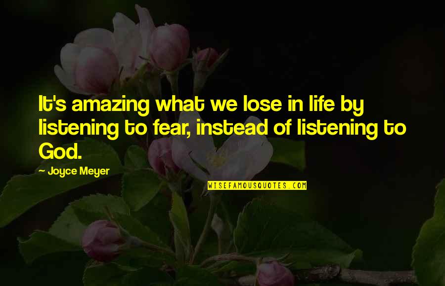 Hastert Sexual Misconduct Quotes By Joyce Meyer: It's amazing what we lose in life by