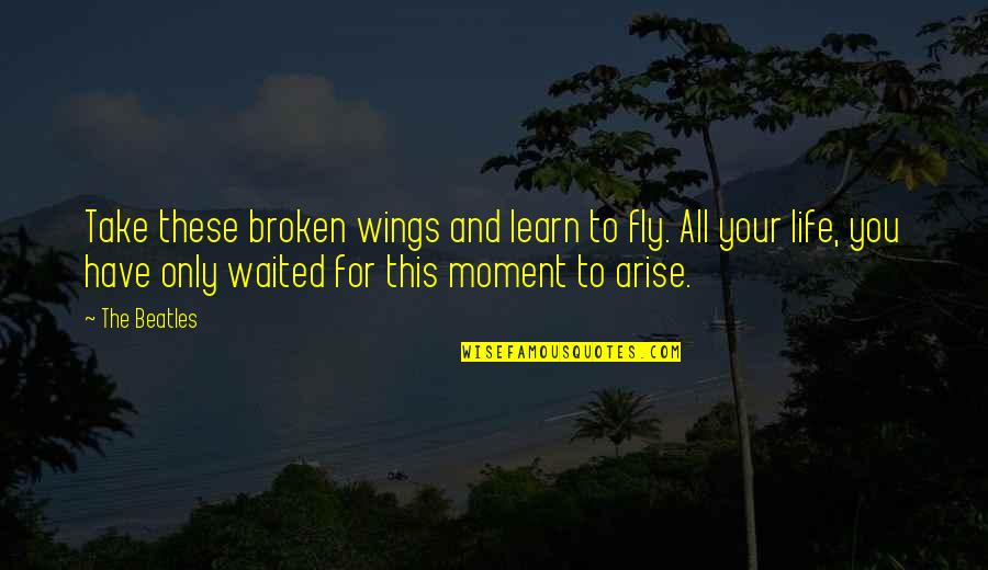 Hastie Lanyon Quotes By The Beatles: Take these broken wings and learn to fly.