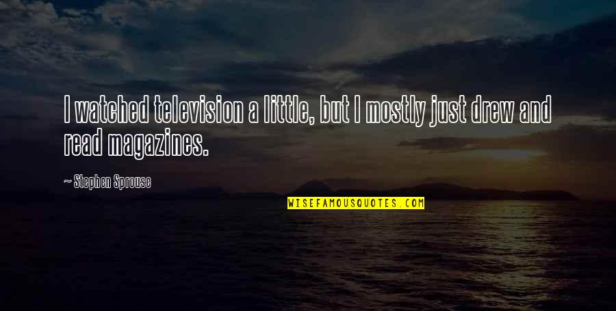 Hastrup Osnabr Ck Quotes By Stephen Sprouse: I watched television a little, but I mostly