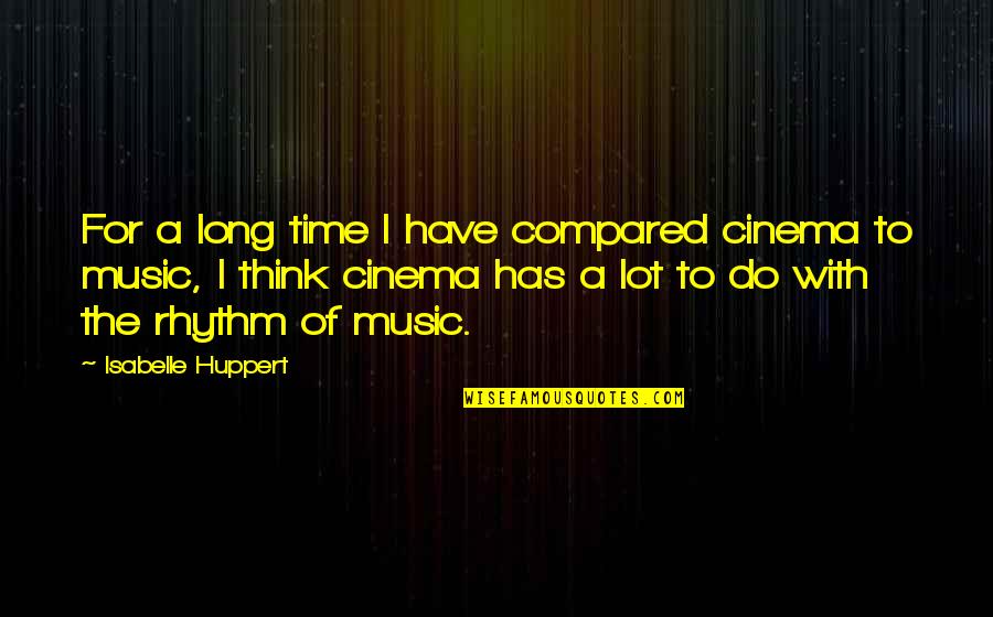 Hatayin Quotes By Isabelle Huppert: For a long time I have compared cinema