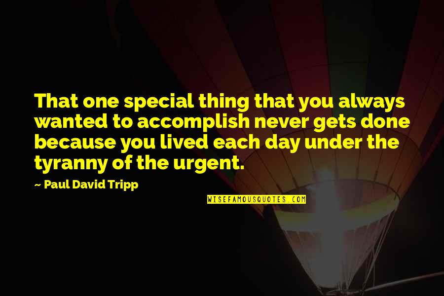 Hatboro Quotes By Paul David Tripp: That one special thing that you always wanted