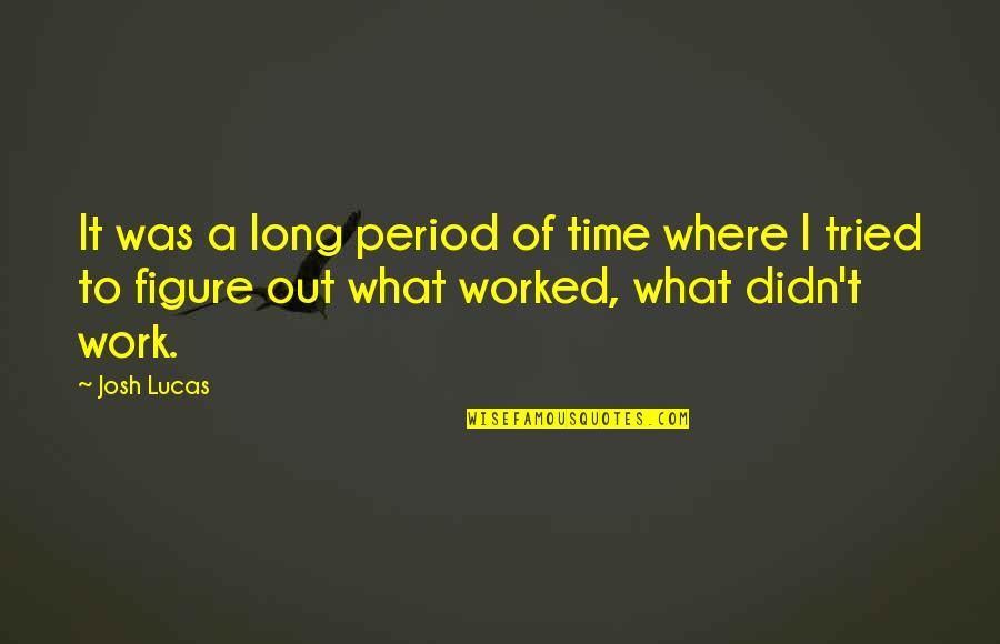 Hatchet Chapter 5 Quotes By Josh Lucas: It was a long period of time where Hatchet Chapter 5 Quotes By Josh Lucas: It was a long period of time where