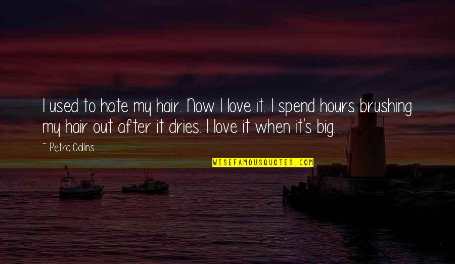 Hate After Love Quotes By Petra Collins: I used to hate my hair. Now I Hate After Love Quotes By Petra Collins: I used to hate my hair. Now I