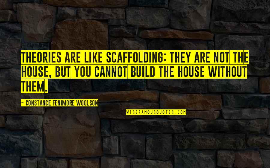 Hate Being Alone Quotes By Constance Fenimore Woolson: Theories are like scaffolding: they are not the