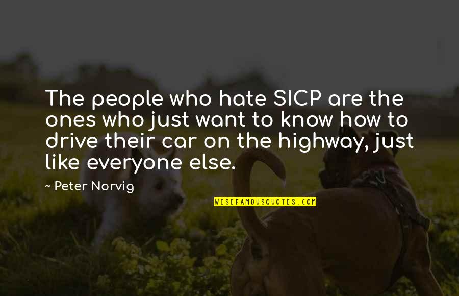 Hate Everyone Quotes By Peter Norvig: The people who hate SICP are the ones