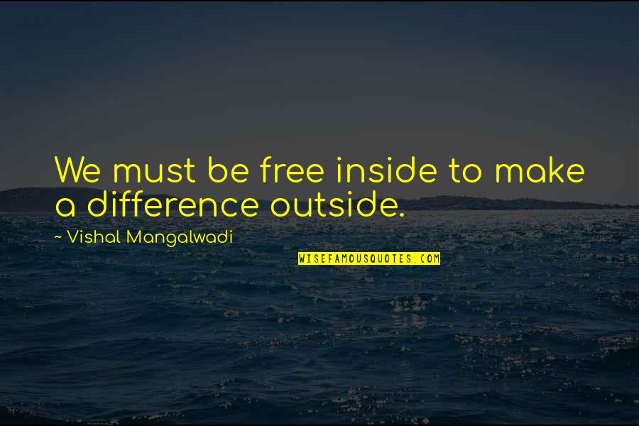 Hate Meetings Quotes By Vishal Mangalwadi: We must be free inside to make a