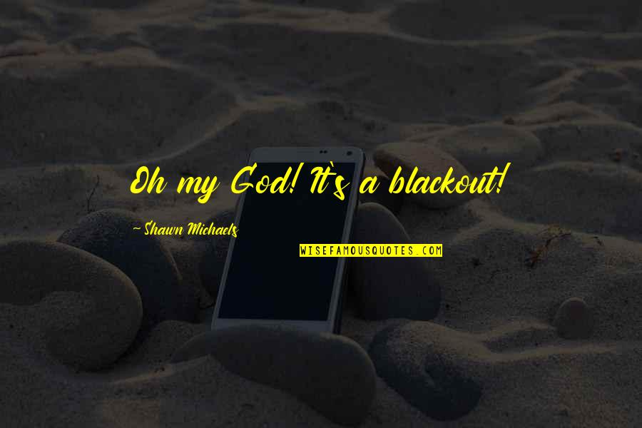 Hate Motivated Me Quotes By Shawn Michaels: Oh my God! It's a blackout!