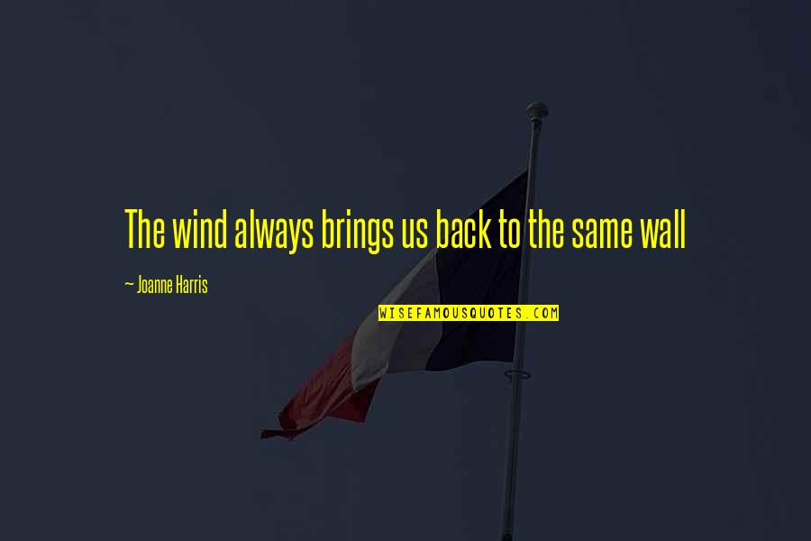 Hate Reasons Quotes By Joanne Harris: The wind always brings us back to the