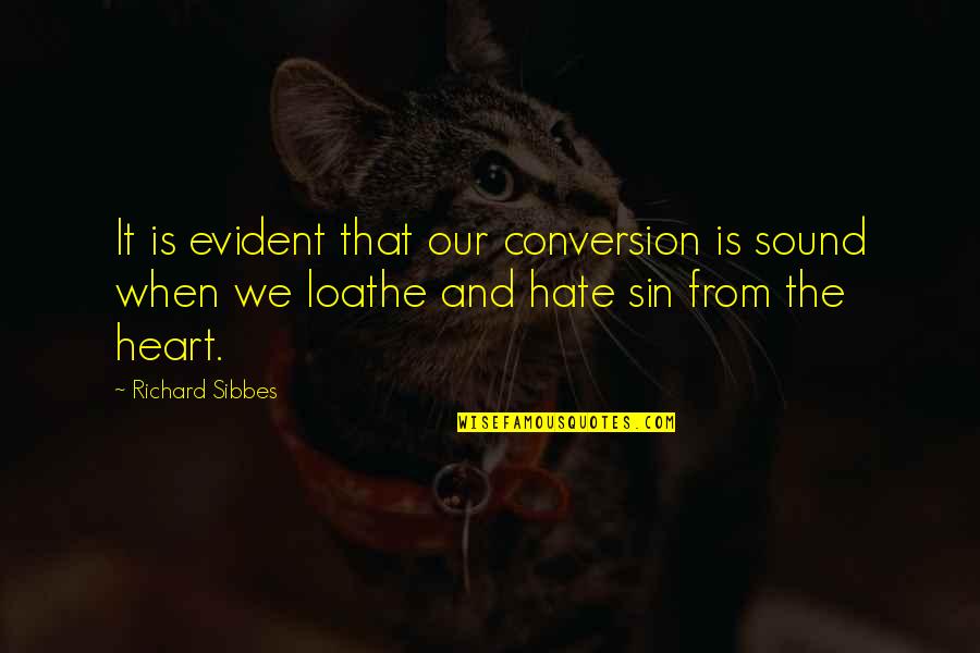 Hate The Sound Quotes By Richard Sibbes: It is evident that our conversion is sound