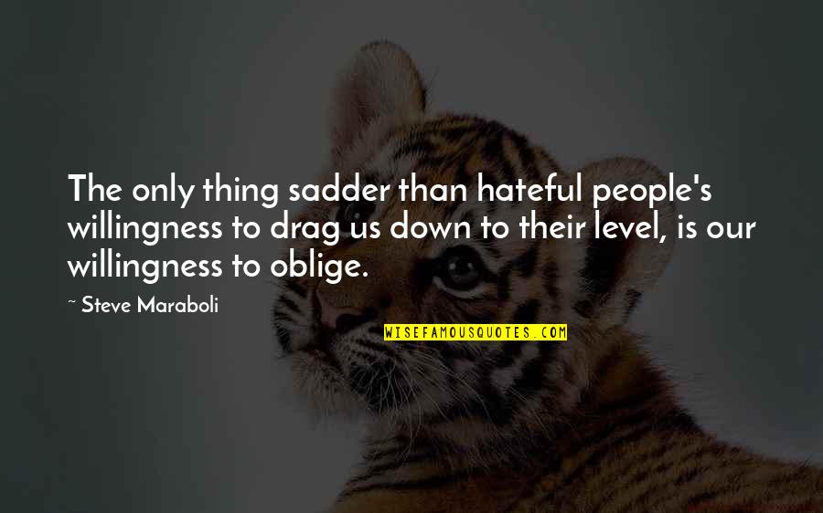 Hate This Life Quotes By Steve Maraboli: The only thing sadder than hateful people's willingness Hate This Life Quotes By Steve Maraboli: The only thing sadder than hateful people's willingness