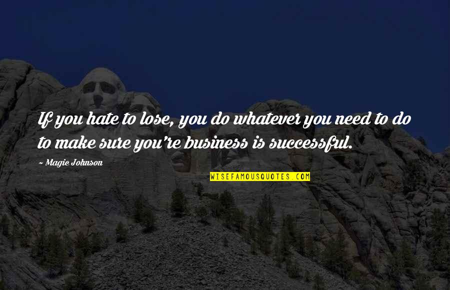 Hate To Lose You Quotes By Magic Johnson: If you hate to lose, you do whatever Hate To Lose You Quotes By Magic Johnson: If you hate to lose, you do whatever