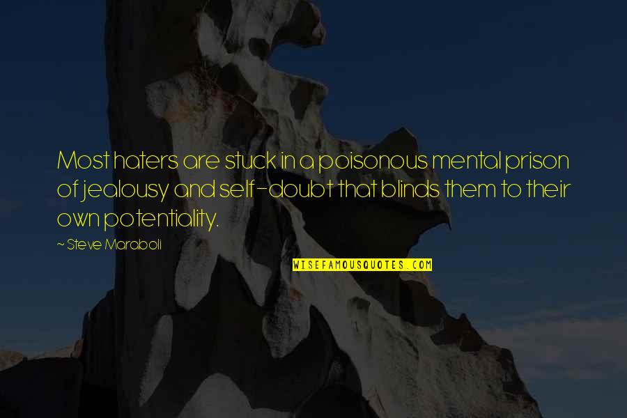 Haters Jealousy Quotes By Steve Maraboli: Most haters are stuck in a poisonous mental
