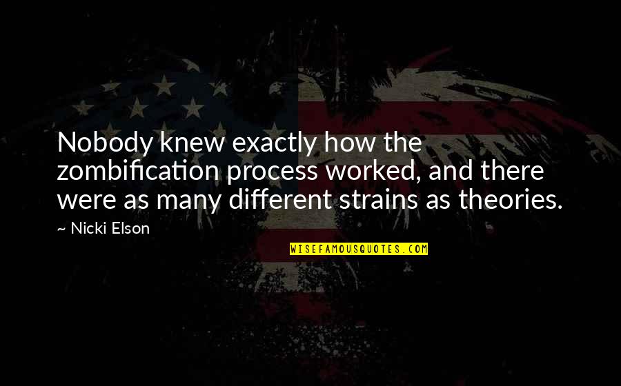 Haters Motivate Me Quotes By Nicki Elson: Nobody knew exactly how the zombification process worked,