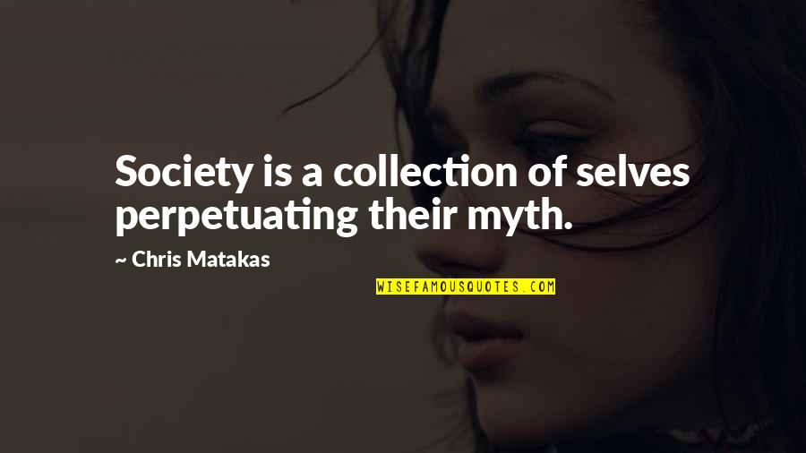 Hating The Yankees Quotes By Chris Matakas: Society is a collection of selves perpetuating their