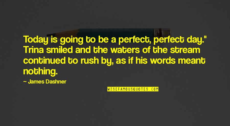 Hatred And Human Meanness Quotes By James Dashner: Today is going to be a perfect, perfect