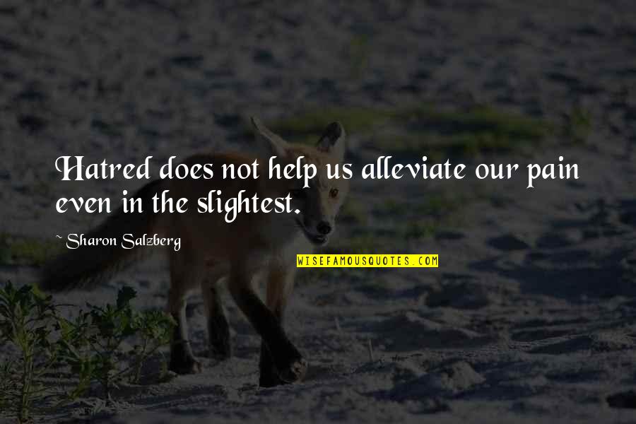Hatred Anger Quotes By Sharon Salzberg: Hatred does not help us alleviate our pain Hatred Anger Quotes By Sharon Salzberg: Hatred does not help us alleviate our pain