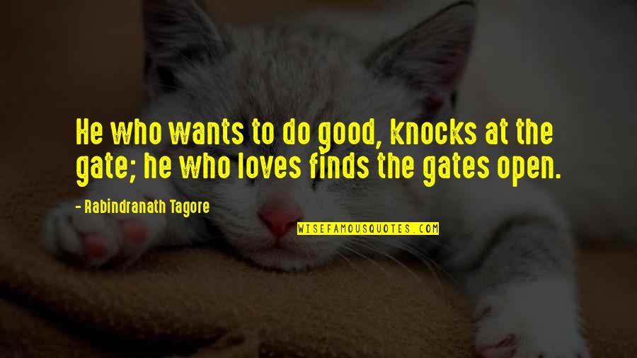 Haubold Parts Quotes By Rabindranath Tagore: He who wants to do good, knocks at