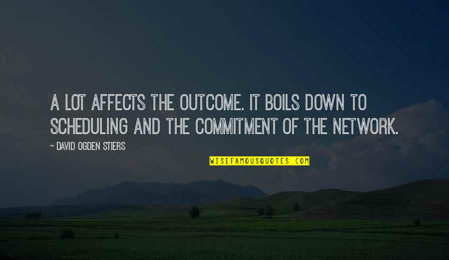Hauling Junk Quotes By David Ogden Stiers: A lot affects the outcome. It boils down Hauling Junk Quotes By David Ogden Stiers: A lot affects the outcome. It boils down