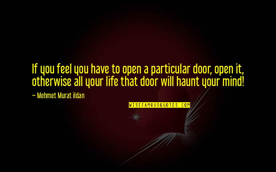 Haunt Quotes By Mehmet Murat Ildan: If you feel you have to open a