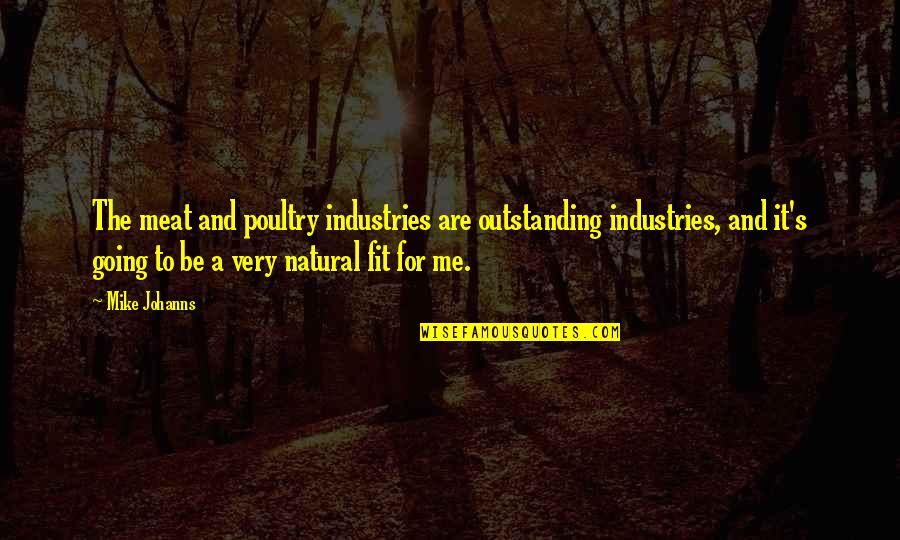 Haunters Movie Quotes By Mike Johanns: The meat and poultry industries are outstanding industries,