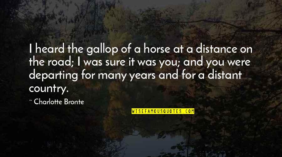 Havayah Quotes By Charlotte Bronte: I heard the gallop of a horse at