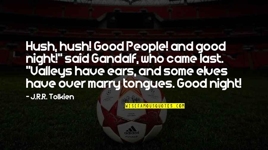 Have A Good Night Quotes By J.R.R. Tolkien: Hush, hush! Good People! and good night!" said