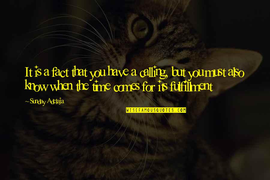 Have A Purpose Quotes By Sunday Adelaja: It is a fact that you have a Have A Purpose Quotes By Sunday Adelaja: It is a fact that you have a