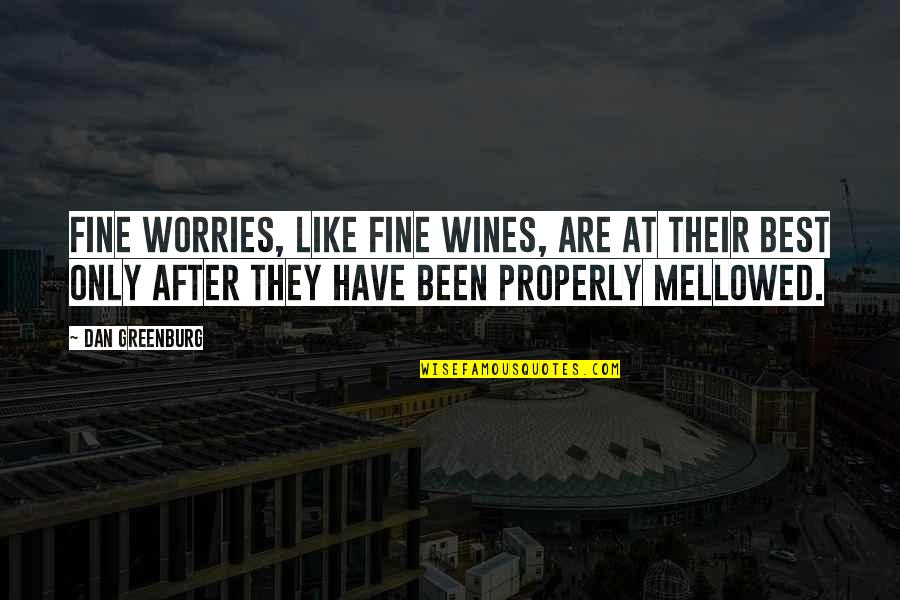 Have No Worries Quotes By Dan Greenburg: Fine worries, like fine wines, are at their