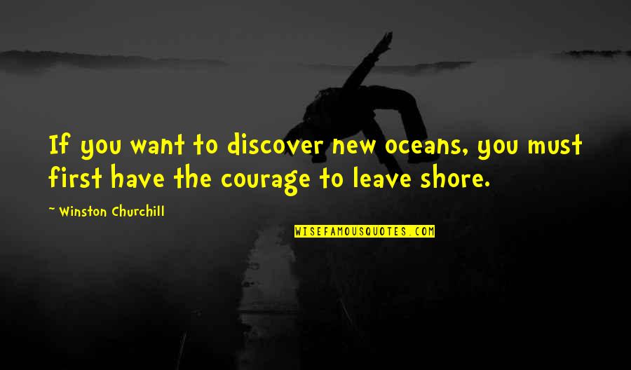 Have To Leave You Quotes By Winston Churchill: If you want to discover new oceans, you