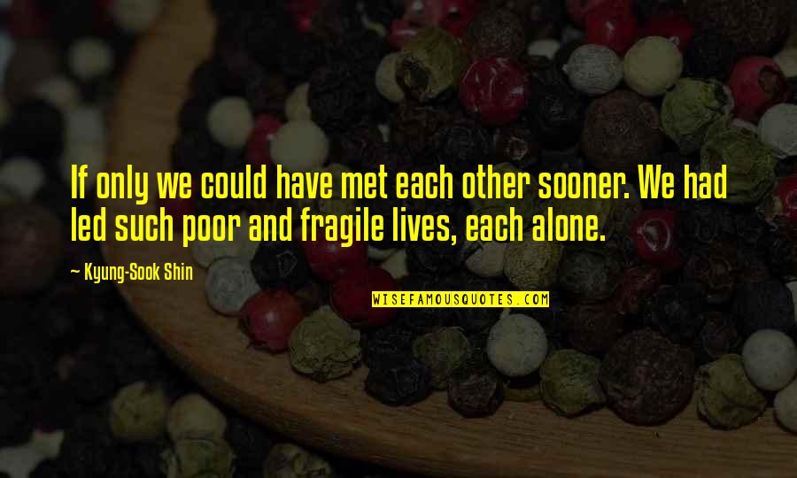 Have We Met Quotes By Kyung-Sook Shin: If only we could have met each other
