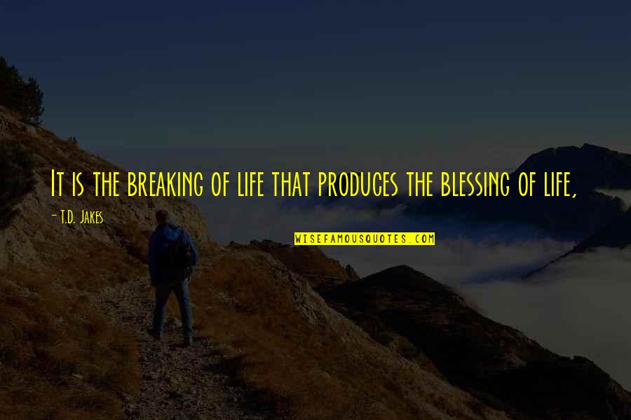 Have You Ever Loved Someone Quotes By T.D. Jakes: It is the breaking of life that produces