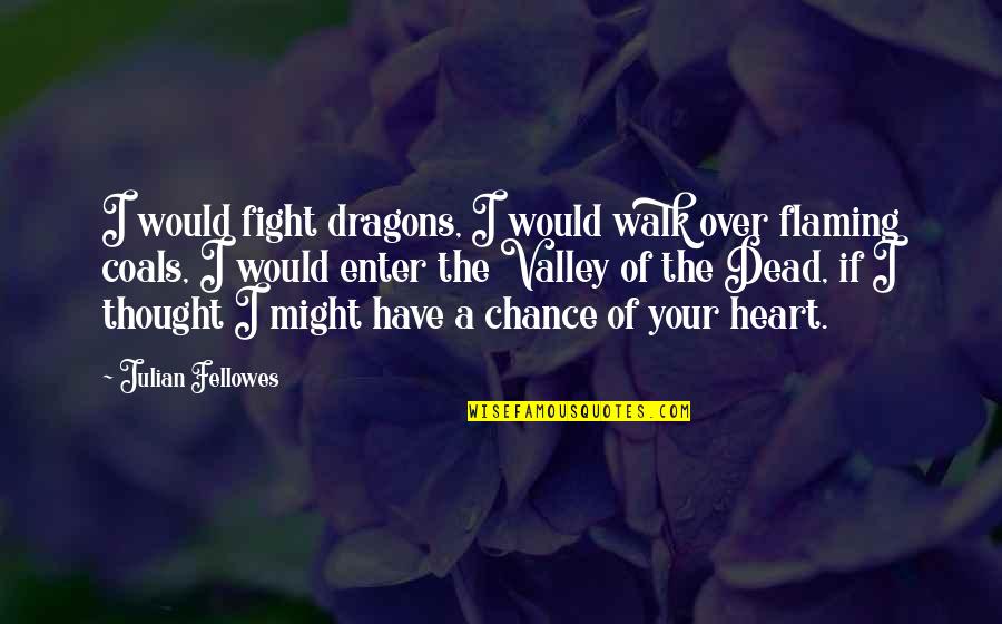 Have Your Heart Quotes By Julian Fellowes: I would fight dragons, I would walk over