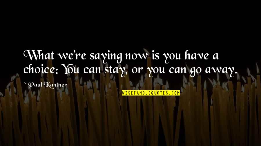 Havediscovered Quotes By Paul Kantner: What we're saying now is you have a