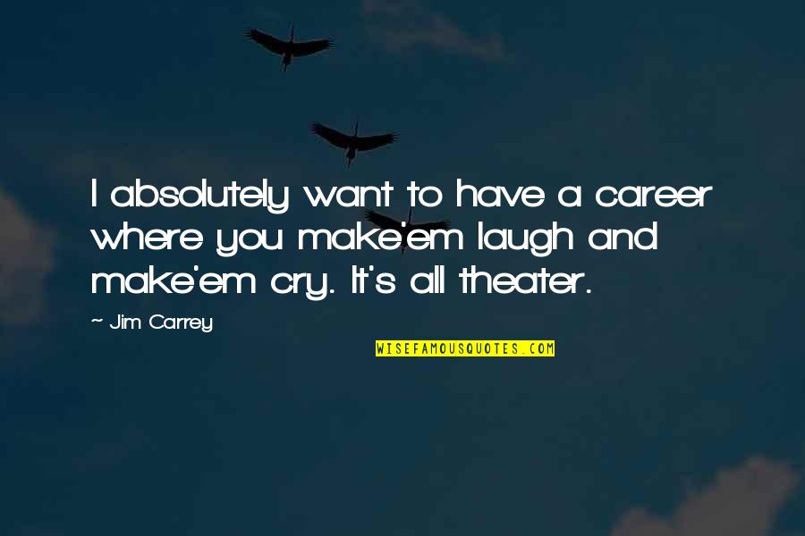 Have'em Quotes By Jim Carrey: I absolutely want to have a career where