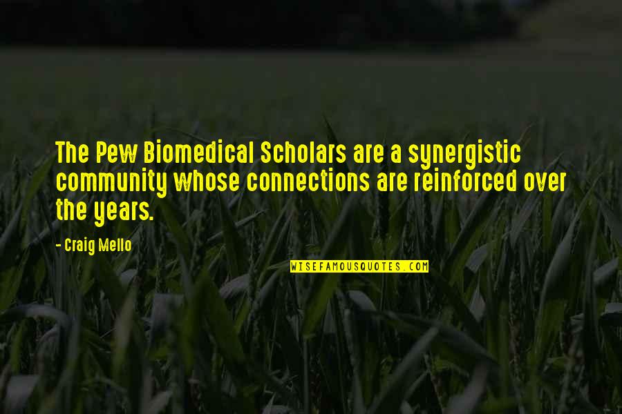Havelska Quotes By Craig Mello: The Pew Biomedical Scholars are a synergistic community